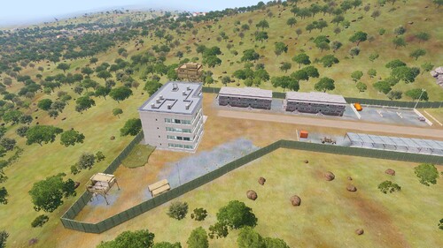 Krankenhaus, Polizei Außenposten, Polizei HQ u.s.w