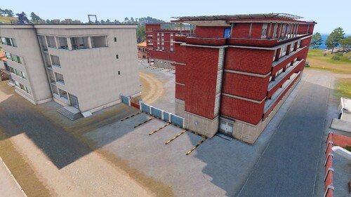 Krankenhaus, Polizei Außenposten, Polizei HQ u.s.w