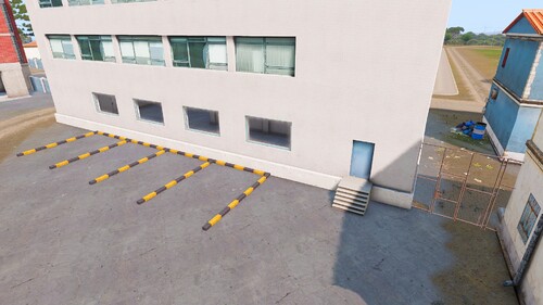 Krankenhaus, Polizei Außenposten, Polizei HQ u.s.w