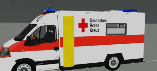 Rettungswagen Seitenansicht