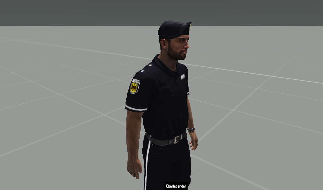 Polizeihemd Seitenansicht