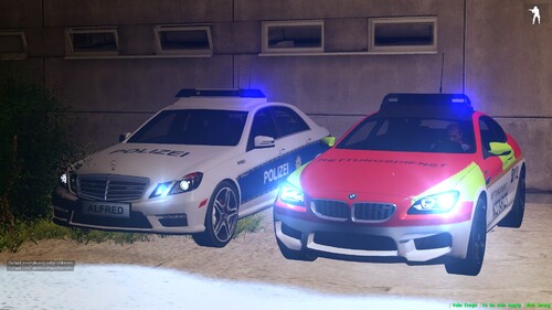 BMW M6 URD Bornholm Mercedes C-Klasse der Landespolizei Bornholm
