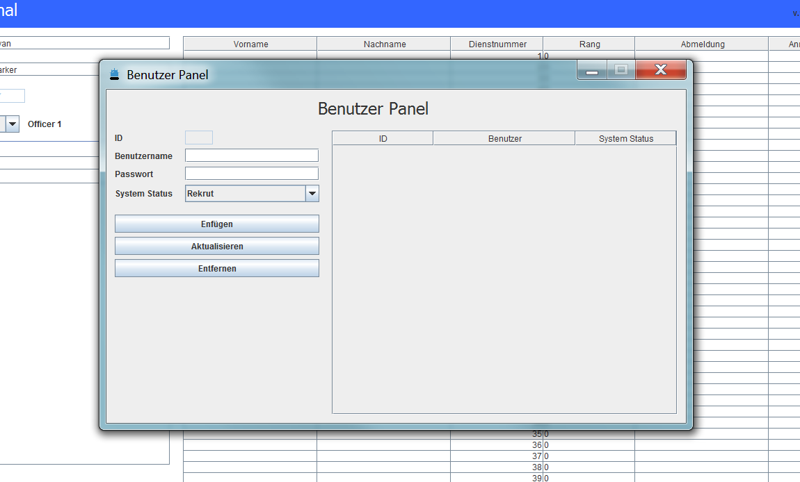 LSS Police  Benutzerpanel