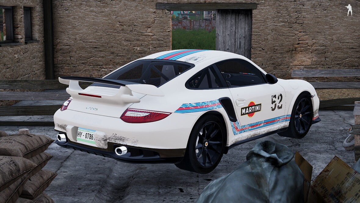 Porsche 911 GT2 - Martini Used Design ( Rear )