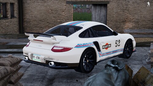 Porsche 911 GT2 - Martini Used Design ( Rear )