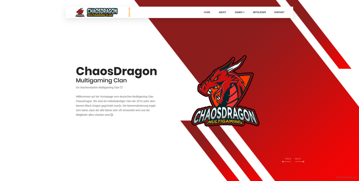 Sneakpeak der ChaosDragon Website?
