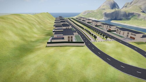 Stadt auf den berg