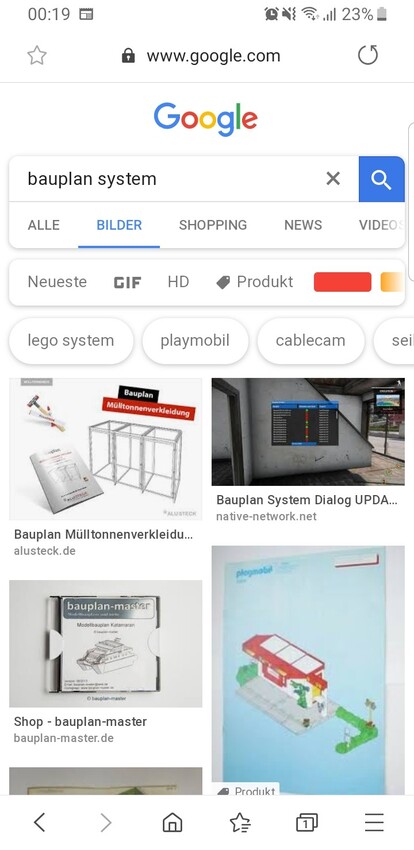 Mein Bauplan system auf Google