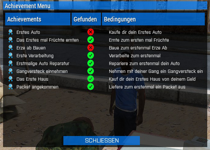 Achievment Menü