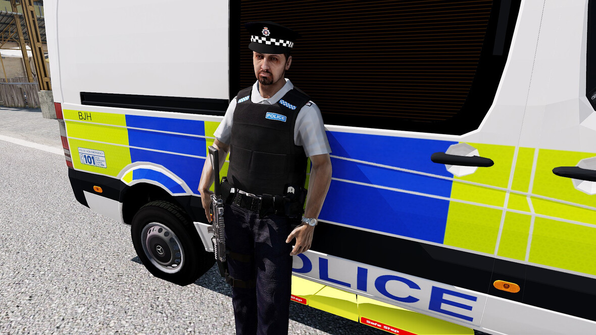 Armed british officer