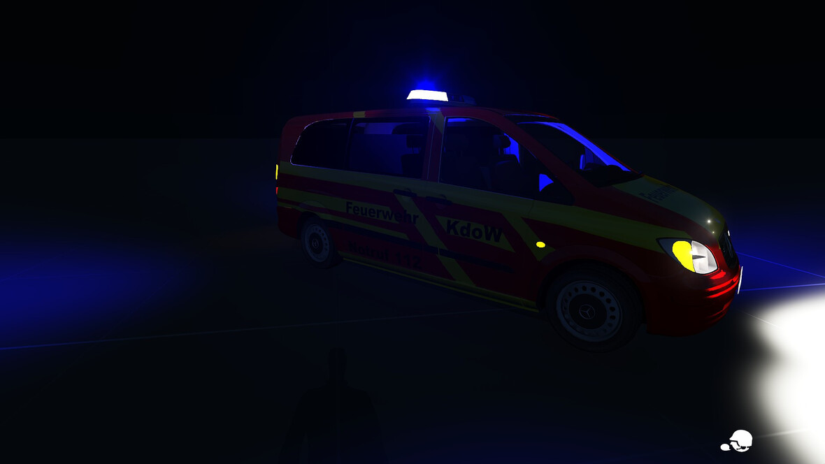 KdoW Vito bei Nacht