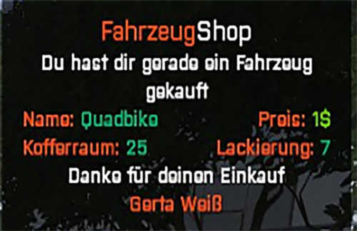 Fahrzeug Shop