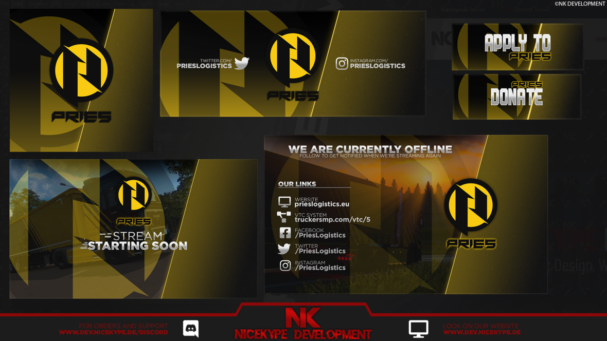 Pries Logistics Twitch Design