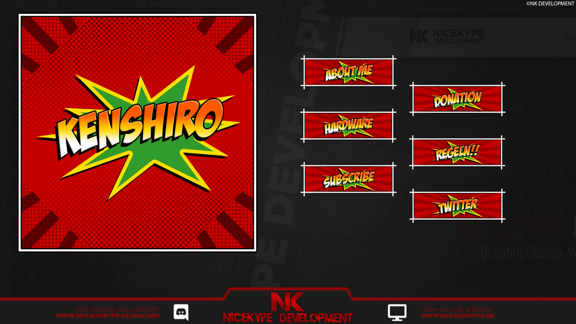 Kenshiro Avatar und Twitch Panels
