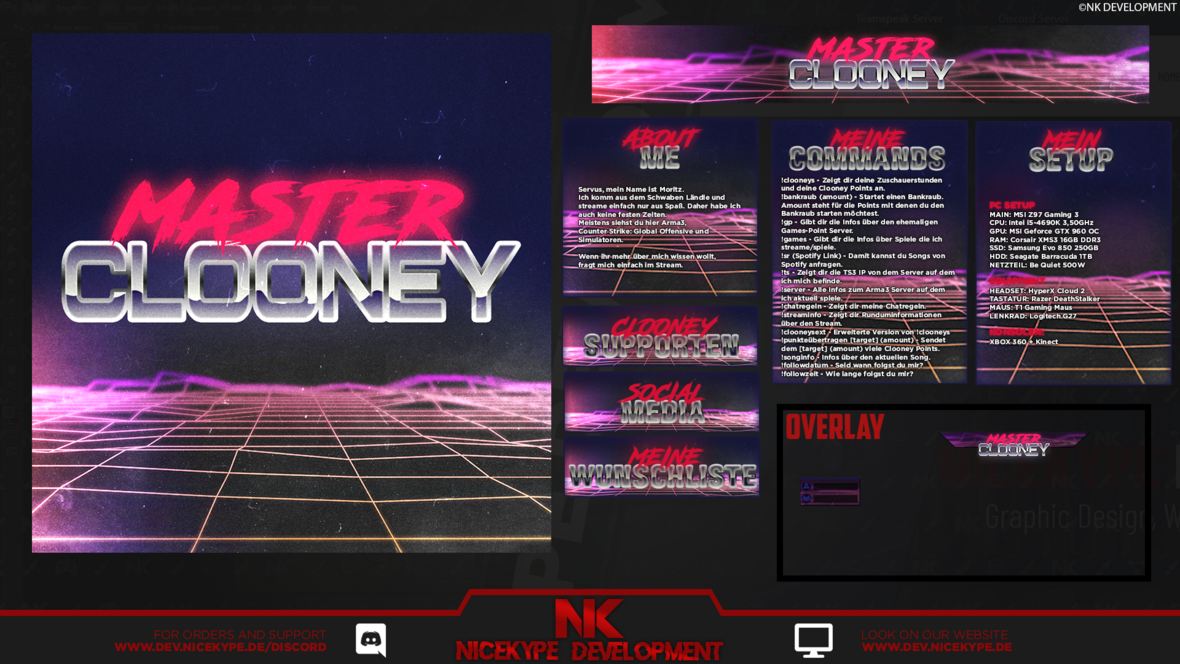 MasterClooney Avatar und Twitch Design
