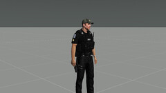 US orientierte Polizeiuniform mit entsprechender Weste