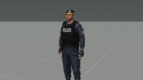 Deutscher Polizeipullover mit entsprechender Weste