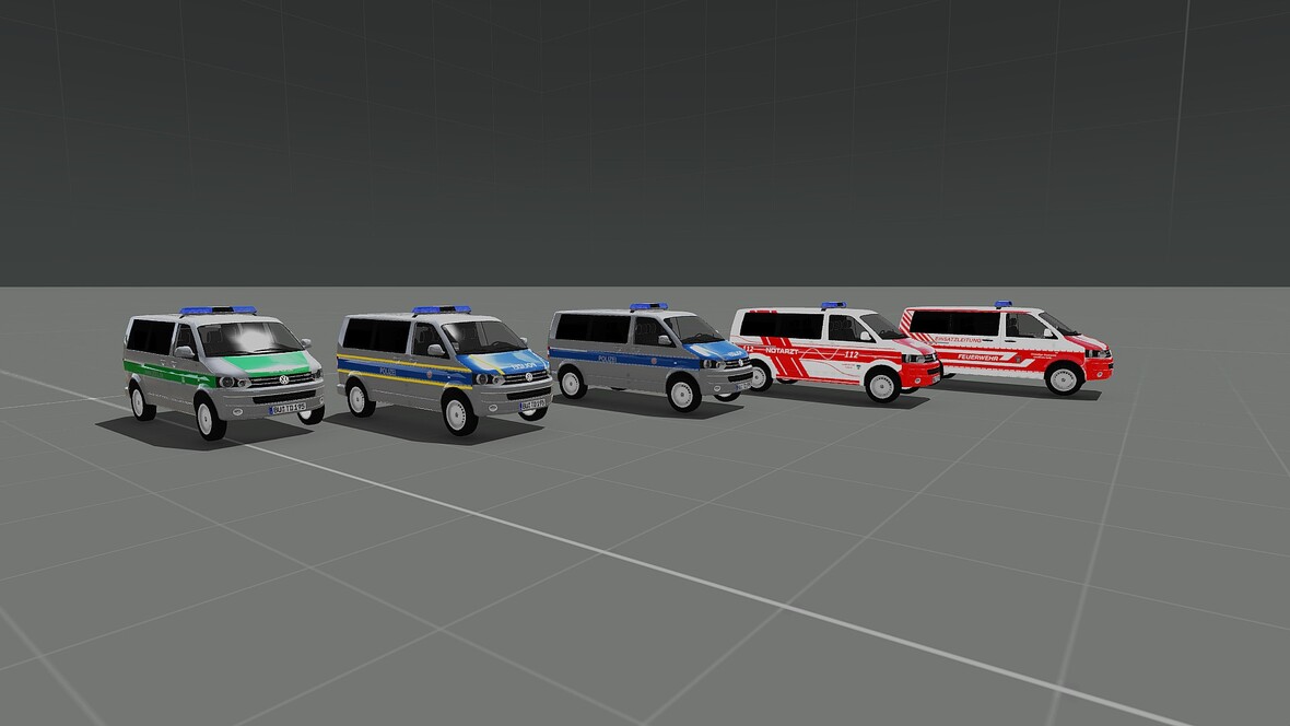 Volkswagen T5 in mehreren Variationen