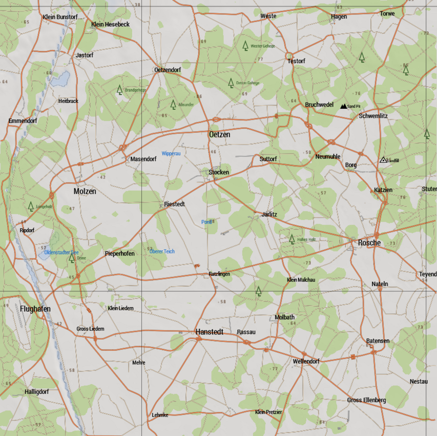 Kartenansicht unserer Autobahn