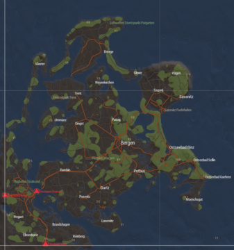 Übersicht Landkarte Rügen
