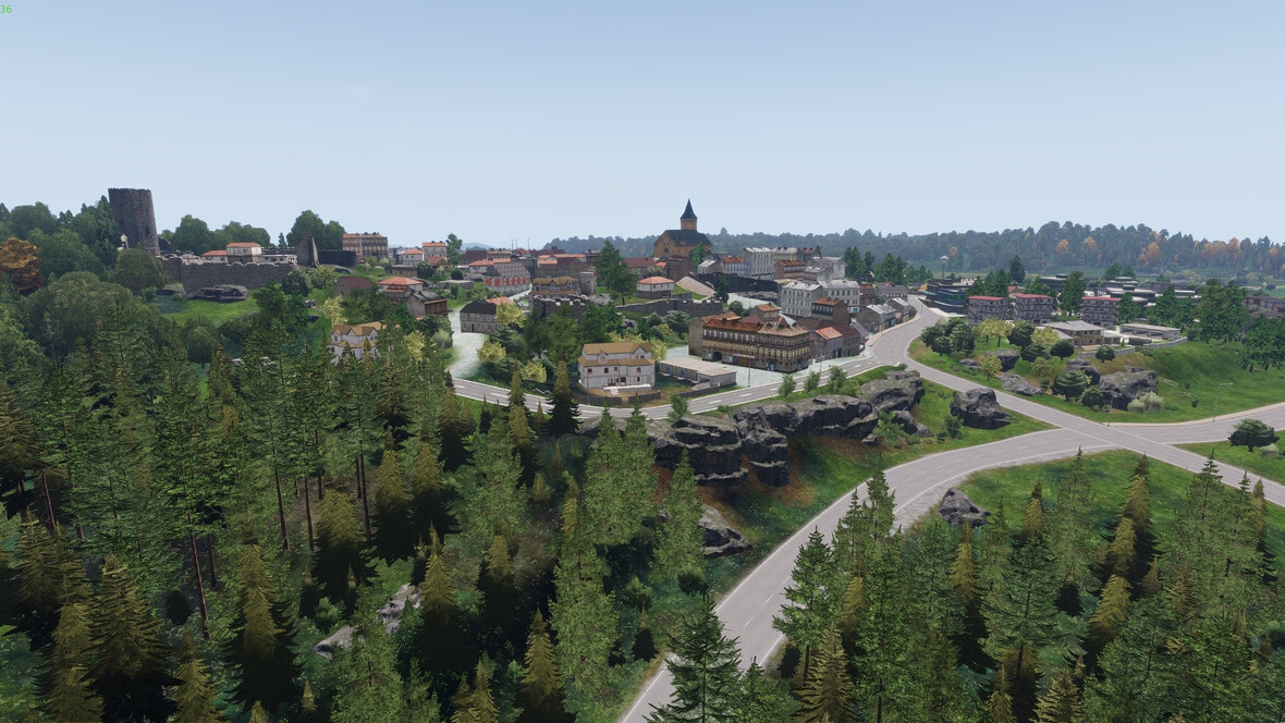 Übersicht Bergen von oben